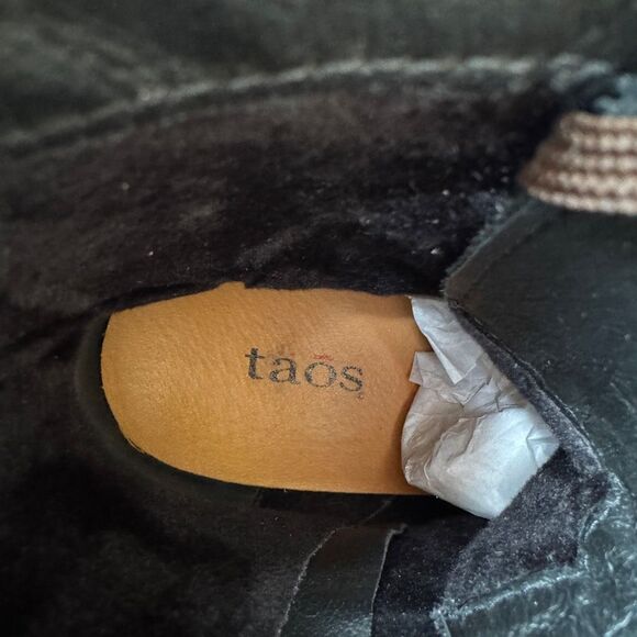 NEW Taos Crave Leather Boots Womens Size 7-7.5 US 38EU Black Moto Combat Prairie - Picture 11 of 15